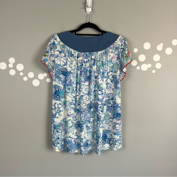 Savanna Jane Floral Embroidered Cap Split Sleeve Size M - Picture 6 of 8